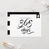 Verjaardagskaart 'Ik hou al dagen van je' Kaart (Voorkant / Achterkant in situ)