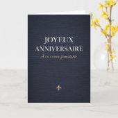 verjaardagskaart in het Frans Kaart (Gele Bloem)