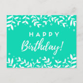 Verjaardagskaart in het groen briefkaart (Voorkant)