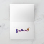 Verjaardagskaart in middeleeuwse stijl met luipaar kaart (Binnen)