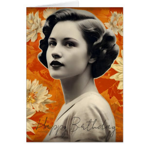 VERJAARDAGSKAART IN VINTAGE STIJL