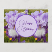 Verjaardagskaart Iris bloemen dames Briefkaart (Voorkant)
