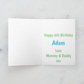 Verjaardagskaart Jongens 6 jaar - Robots Kaart (Binnen)