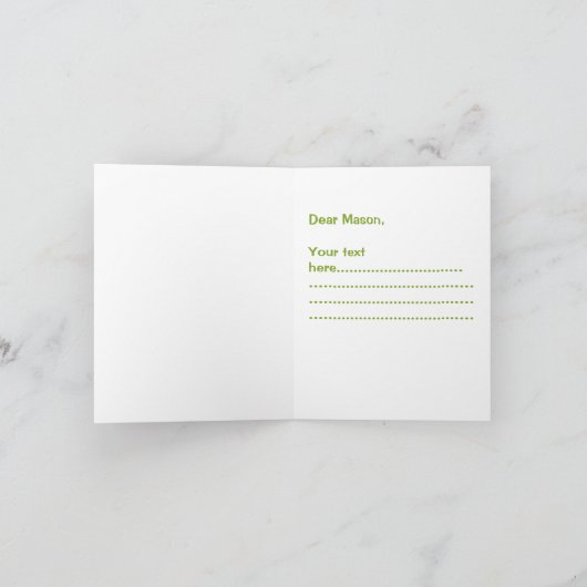 Verjaardagskaart jongens safari jungle dieren kaart (Binnen)