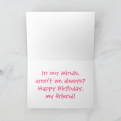 Verjaardagskaart, "jonger dan lente..." kaart (Binnen)