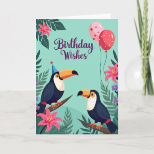 Verjaardagskaart Jungle Bloemen Kaart