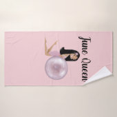 Verjaardagskaart juni Juni Koningin Badhanddoek (Badhanddoek)