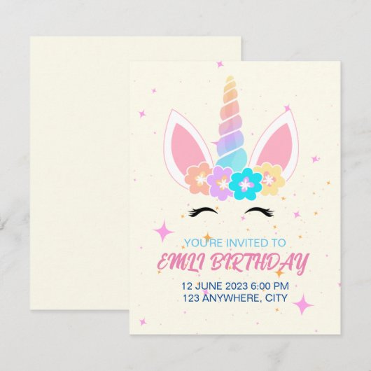 Verjaardagskaart Kaart (Voorkant / Achterkant)