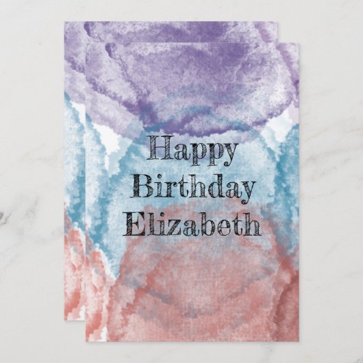 verjaardagskaart kaart (Voorkant / Achterkant)