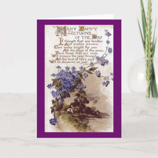  verjaardagskaart. kaart (Voorkant)