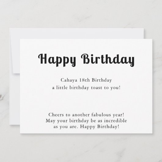 Verjaardagskaart Kaart (Voorkant)