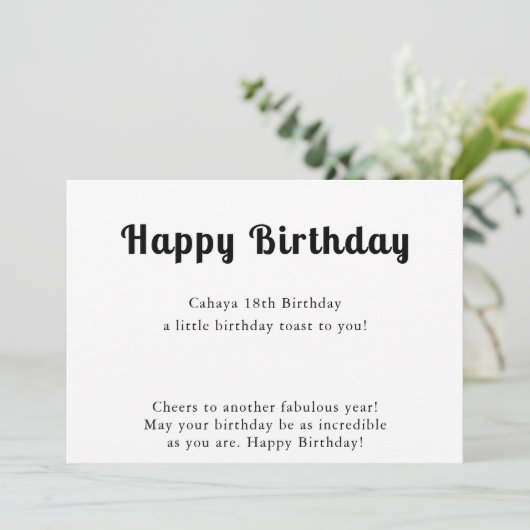 Verjaardagskaart Kaart (Staand voorkant)