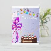 Verjaardagskaart Kaart (Staand voorkant)