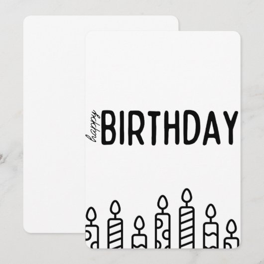 Verjaardagskaart Kaart (Voorkant / Achterkant)