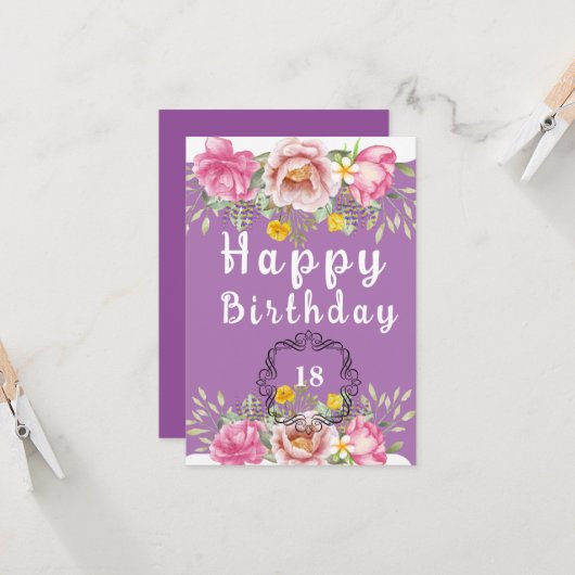 Verjaardagskaart Kaart (Voorkant / Achterkant in situ)