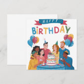 Verjaardagskaart Kaart (Voorkant / Achterkant)