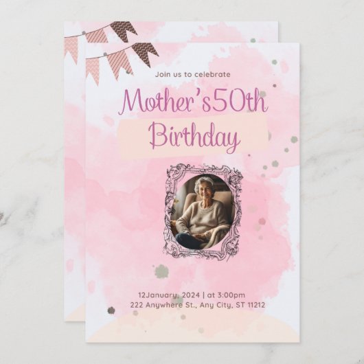 verjaardagskaart kaart (Voorkant / Achterkant)