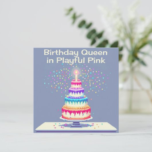 VERJAARDAGSKAART KAART (Staand voorkant)