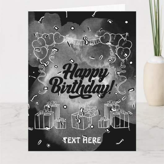 VERJAARDAGSKAART KAART (Voorkant)