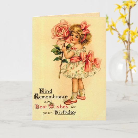 verjaardagskaart kaart (Gele Bloem)