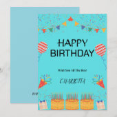 VERJAARDAGSKAART KAART (Voorkant / Achterkant)