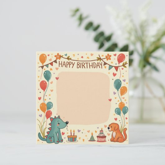 Verjaardagskaart Kaart (Staand voorkant)