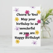 Verjaardagskaart Kaart (Staand voorkant)