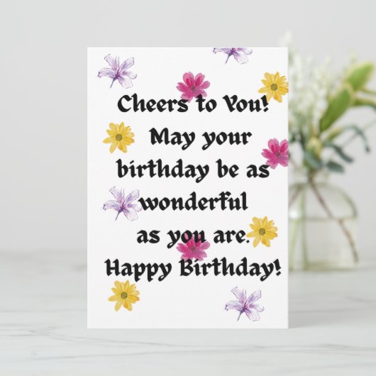 Verjaardagskaart Kaart (Staand voorkant)