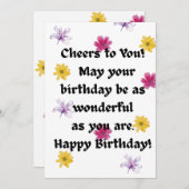 Verjaardagskaart Kaart (Voorkant / Achterkant)