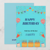 VERJAARDAGSKAART KAART (Voorkant / Achterkant)