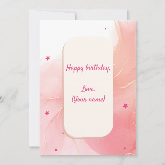 Verjaardagskaart Kaart (Achterkant)