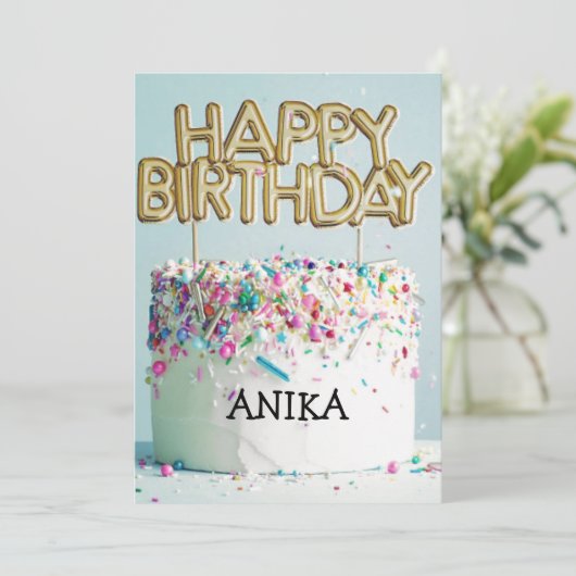 VERJAARDAGSKAART KAART (Staand voorkant)