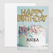 VERJAARDAGSKAART KAART (Voorkant / Achterkant)