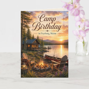 Verjaardagskaart Kamp in Fryeburg Maine Kaart