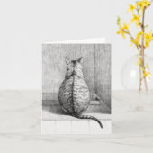 Verjaardagskaart kat kaart (Gele Bloem)