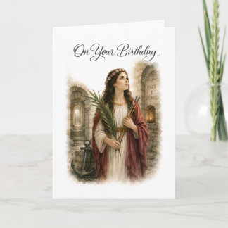 Verjaardagskaart katholiek Sint Philomena Kaart