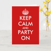 Verjaardagskaart 'Keep calm' | Aanpasbaar ontwerp Kaart (Gele Bloem)