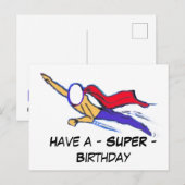 Verjaardagskaart (klant.) met SUPER tekst Briefkaart (Voorkant / Achterkant)