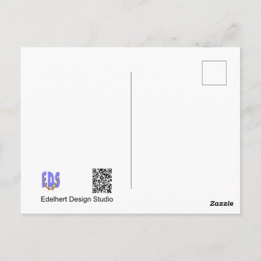 Verjaardagskaart Kleine Vogel met Blauwe Lucht Briefkaart (Achterkant)