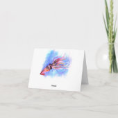 Verjaardagskaart Kleurrijke Inktvis Zwemmend Kaart (Achterkant)