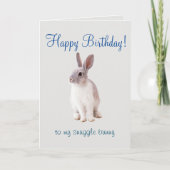 Verjaardagskaart Knuffel Konijn Feestdagen Kaart (Voorkant)