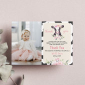 Verjaardagskaart koeienboerderij foto dankjewel ka bedankkaart