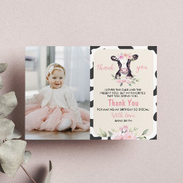 Verjaardagskaart koeienboerderij foto dankkaart bedankkaart