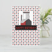 Verjaardagskaart KONING speelkaart Bedankkaart (Staand voorkant)