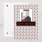 Verjaardagskaart KONING speelkaart Bedankkaart (Voorkant / Achterkant)