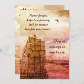 Verjaardagskaart 'Leven is een Reis' Kaart (Voorkant / Achterkant)