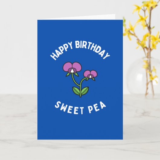 Verjaardagskaart Lieve Erwten Kaart (Gele Bloem)