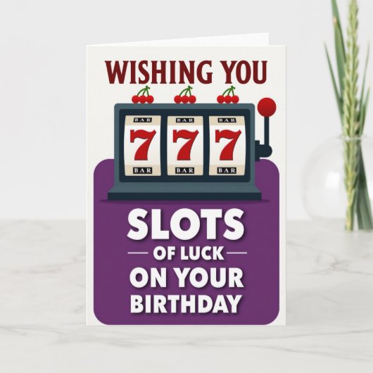 Verjaardagskaart Lucky Sevens Kaart (Voorkant)