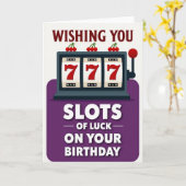 Verjaardagskaart Lucky Sevens Kaart (Gele Bloem)