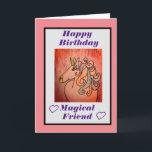 Verjaardagskaart Magische Vriend Feestdagen Kaart<br><div class="desc">Verjaardagskaart met prachtige eenhoorn en de boodschap “Verjaardag Magische Vriend”. Binnenin staat “Heb een Magische Dag.”</div>